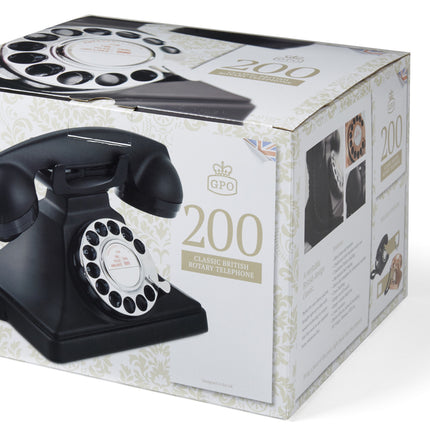 GPO RETRO GPO 200 ROTARY TELEPHONE - BLACK