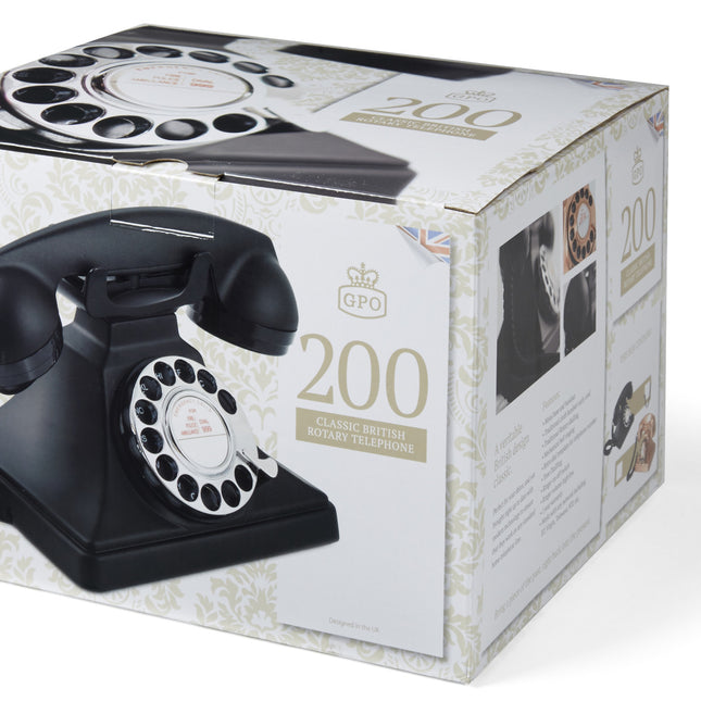 GPO RETRO GPO 200 ROTARY TELEPHONE - BLACK