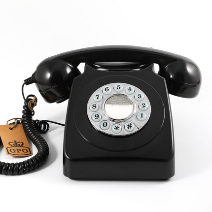 GPO RETRO GPO 746 PUSH BUTTON TELEPHONE - BLACK