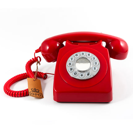 GPO RETRO GPO 746 PUSH BUTTON TELEPHONE - RED