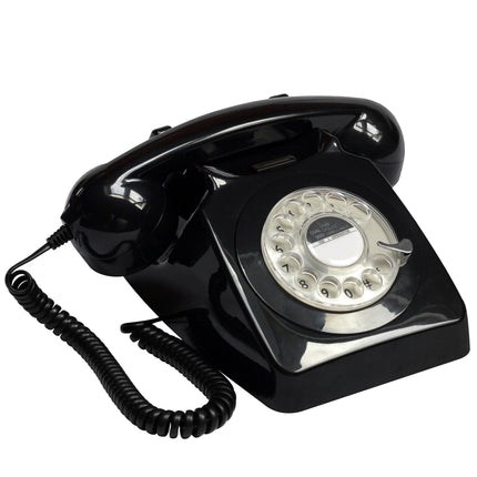 GPO RETRO GPO 746 ROTARY TELEPHONE - BLACK