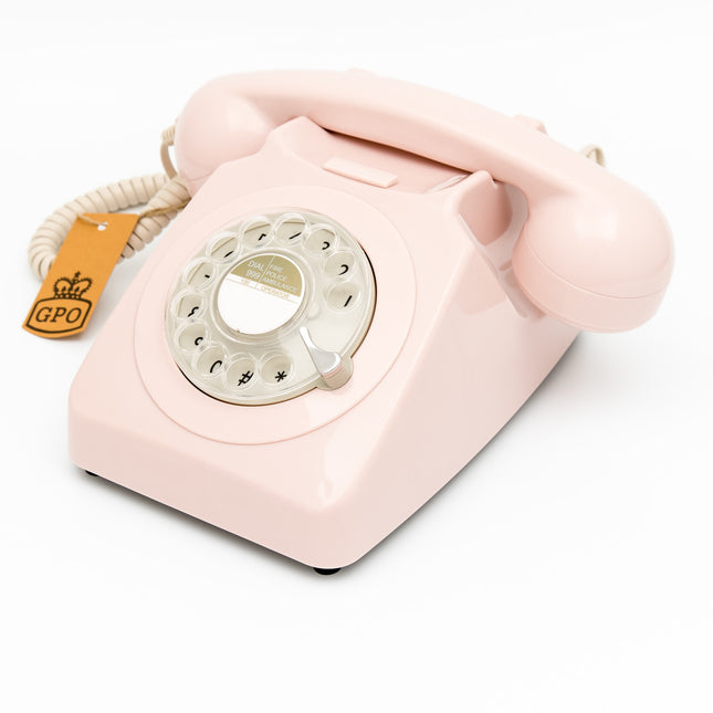 GPO RETRO GPO 746 ROTARY TELEPHONE - CARNATION PINK