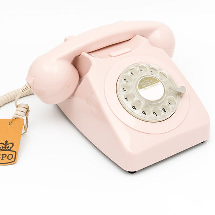 GPO RETRO GPO 746 ROTARY TELEPHONE - CARNATION PINK