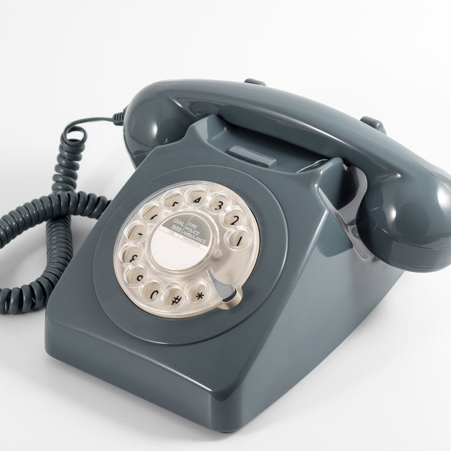 GPO RETRO GPO 746 ROTARY TELEPHONE - GREY