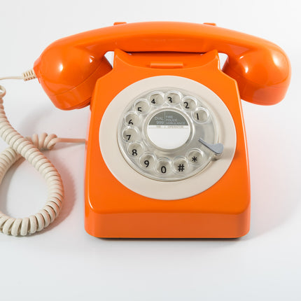 GPO RETRO GPO 746 ROTARY TELEPHONE - ORANGE
