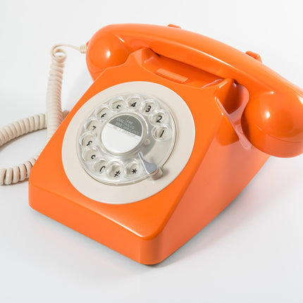 GPO RETRO GPO 746 ROTARY TELEPHONE - ORANGE