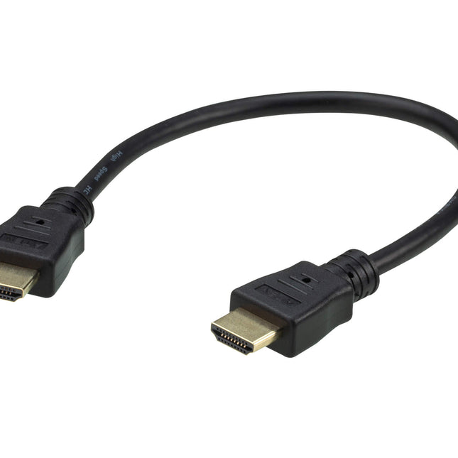 ATEN 0.3m 4K HDMI High Speed Ethernet cable, supports up to 4096 x 2160 @ 60Hz, High quality tinned copper wire with Gold-plated connectors