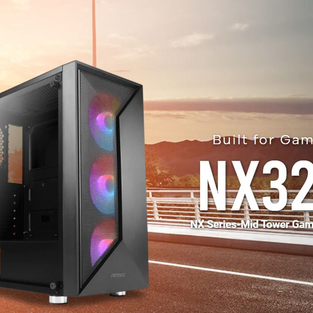 ANTEC NX320 ATX, m-ATX, ITX, Tempered, LED Control Button, USB 3.0, 7x PCI, 3x 120CM ARGB Fan included, Gaming Case