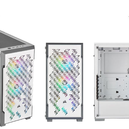 CORSAIR iCUE 220T RGB Airflow Smart ATX, mATX, Mini-ITX Case - White. s