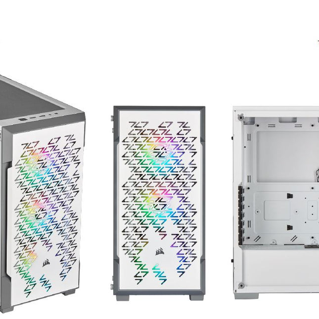 CORSAIR iCUE 220T RGB Airflow Smart ATX, mATX, Mini-ITX Case - White. s