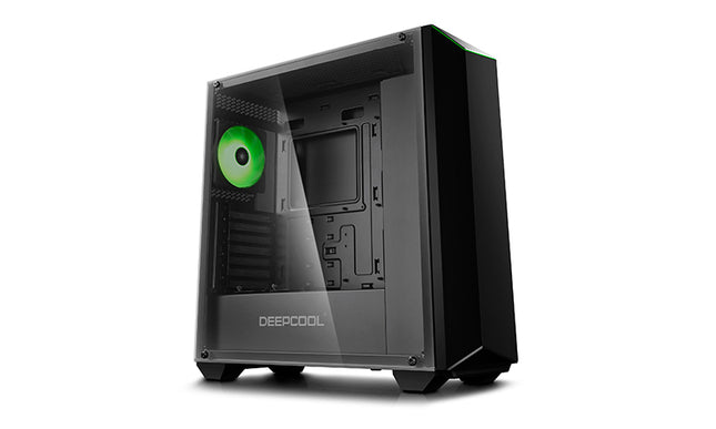 DEEPCOOL Earlkase RGB V2 Tempered Glass ATX Case With RGB Lighting System, 1xPre-installed RGB Rear Fan, 1x Black Fan, 1mm All-metal Front Panel, Ligh