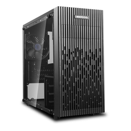 DEEPCOOL MATREXX 30 Full Tempered Glass Side Panel M-ATX Case, 1x 120mm Black Fan, Graphics Card Up To 250mm