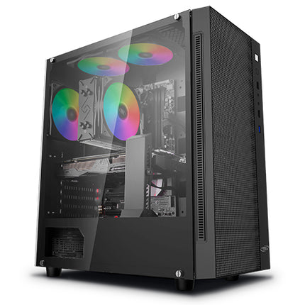 DEEPCOOL MATREXX 55 MESH ATX Minimalist Tempered Glass Case, Supports E-ATX MB