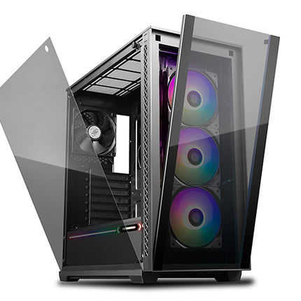 DEEPCOOL MATREXX 70 ADD-RGB 3F Full Sized Tempered Glass ARGB Case, 3 Preinstalled ARGB Fans