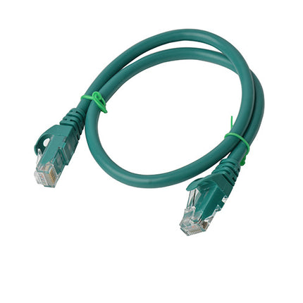8WARE Cat6a UTP Ethernet Cable 25cm Snagless Green