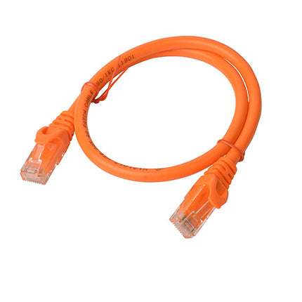 8WARE Cat6a UTP Ethernet Cable 25cm Snagless Orange
