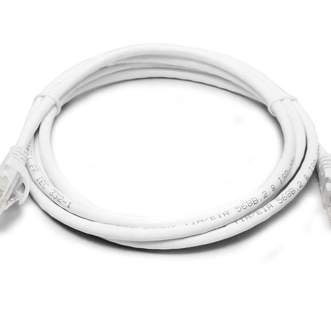 8WARE Cat6a UTP Ethernet Cable 0.5m (50cm) Snagless White