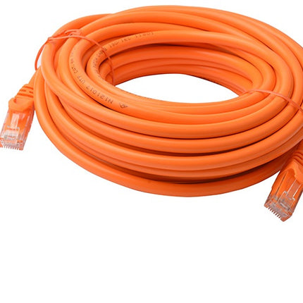 8WARE Cat6a UTP Ethernet Cable 10m Snagless Orange