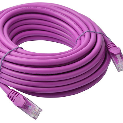 8WARE Cat6a UTP Ethernet Cable 10m Snagless Purple