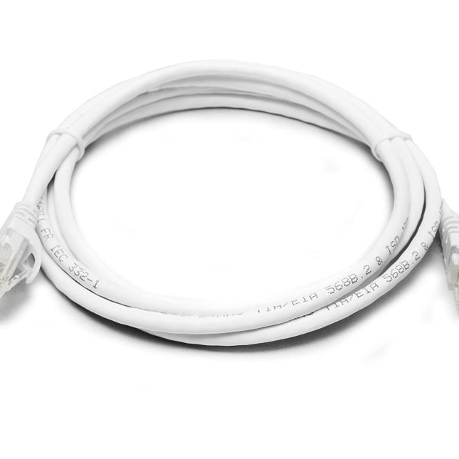 8WARE Cat6a UTP Ethernet Cable 1m Snagless White