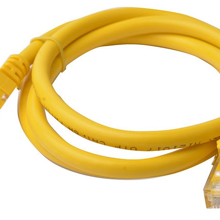 8WARE Cat6a UTP Ethernet Cable 1m Snagless Yellow