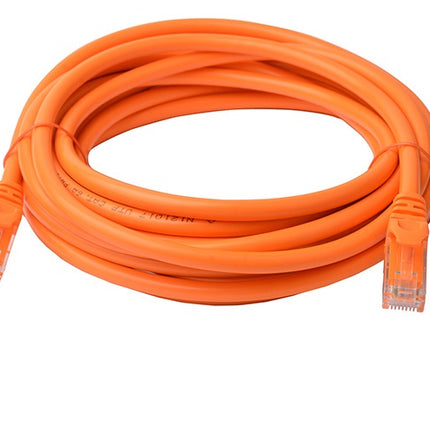8WARE Cat6a UTP Ethernet Cable 5m Snagless Orange