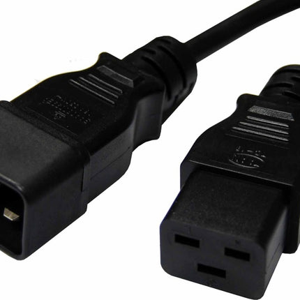 8WARE Power Cable Extension 3m IEC-C19 to IEC-C20 Male to Female