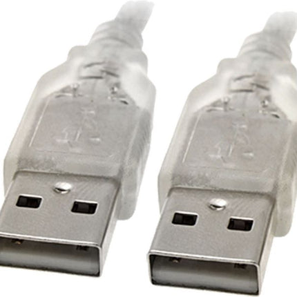 8WARE USB 2.0 Cable 3m A to A Male to Male Transparent