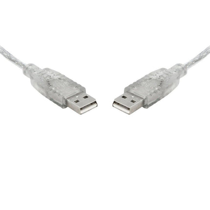 8WARE USB 2.0 Cable 5m A to A Transparent Metal Sheath UL Approved