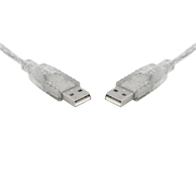 8WARE USB 2.0 Cable 5m A to A Transparent Metal Sheath UL Approved