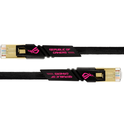 ASUS ROG CAT7 CABLE, Up to 600 MHz &10GB Transfer Rates CAT 7 RJ45 Universal Applicated, Nylon Braided, ROG Design