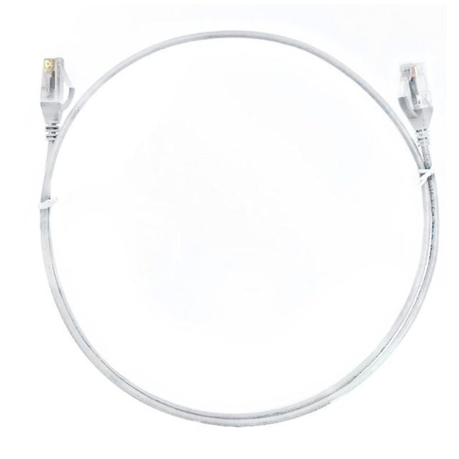 8WARE CAT6 Ultra Thin Slim Cable 3m / 300cm - White Color Premium RJ45 Ethernet Network LAN UTP Patch Cord 26AWG for Data Only, not PoE
