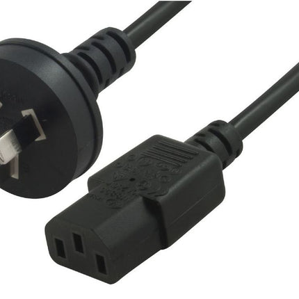 ASTROTEK AU Power Cable 2m - Male Wall 240v PC to Power Socket 3pin to IEC 320-C13 for Notebook/AC Adapter Black AU Certified UPAT-IEC-1.8M