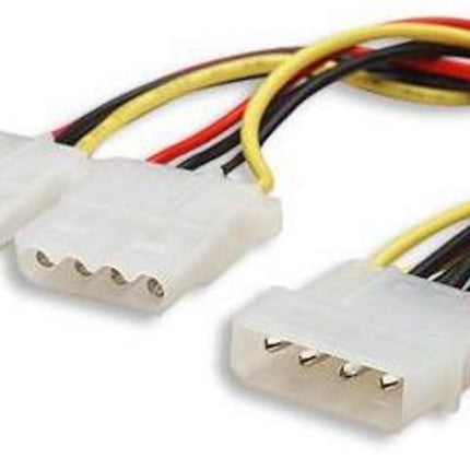 ASTROTEK Internal Power Molex Cable 20cm - 5.25' 4 pins Male to 2x 5.25' 4 pins Female 18AWG RoHS