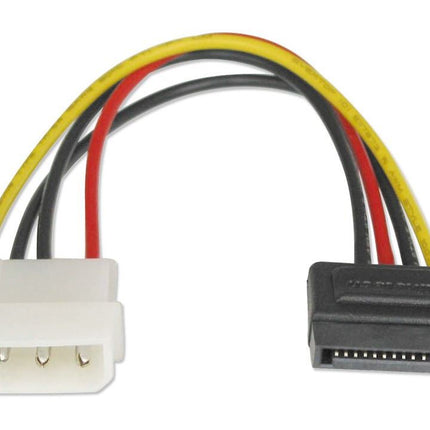 ASTROTEK SATA Power Cable 15cm 4 pins Male to 15 pins Female 18AWG RoHS LS