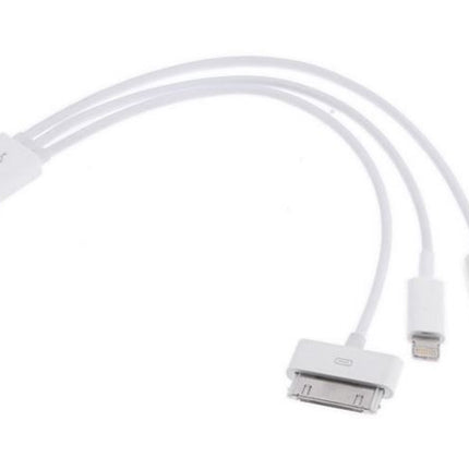 ASTROTEK USB 3 in 1 Data Charger Cable 60cm for iPhone Samsung USB to Micro B 9 pins 30 pins LS