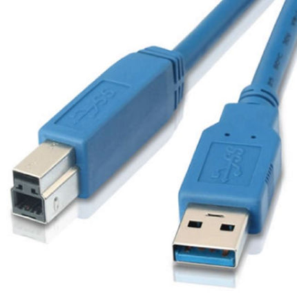 ASTROTEK USB 3.0 Printer Cable 1m - AM-BM Type A to B Male to Male Blue Colour for External HDD Printer Scanner Docking Station CBAT-USB3-AB-2M