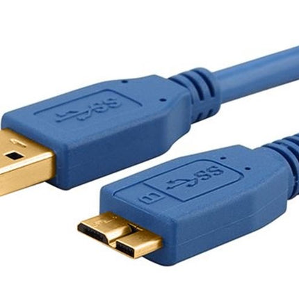 ASTROTEK USB 3.0 Cable 3m - Type A Male to Micro B Blue Colour