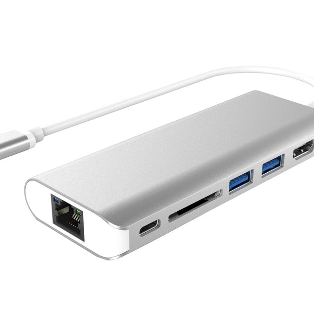 ASTROTEK All-in-One Dock Thunderbolt USB-C 3.1 Type-C to HDMI+USB3.0+Card Reader+RJ45 Gigabit LAN+TypeC PD Function for Macbook Pro CBAT-UTYPEC-DOCK2