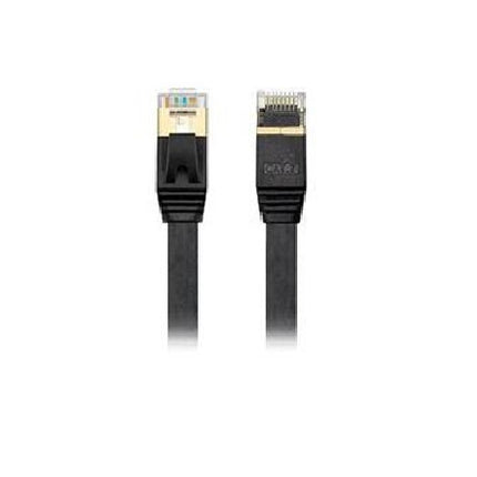 EDIMAX 0.5M Black 10GbE Shielded CAT7 Network Cable - Flat