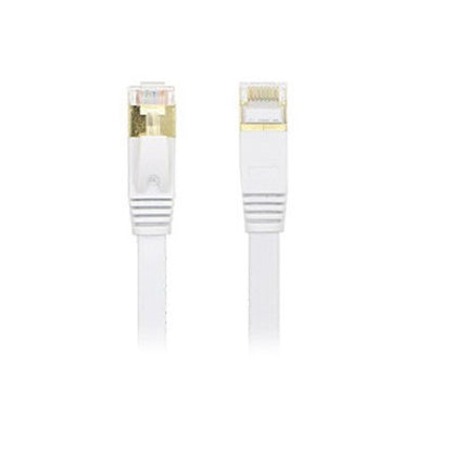 EDIMAX 0.5M White 10GbE Shielded CAT7 Network Cable - Flat
