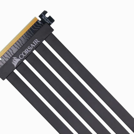 CORSAIR Premium Full-speed PCIE 3.0 X16 Bandwidth Extension Cable 300mm 90° female PCIe connector Electromagnetic interference EMI shielded. Fully Flexible