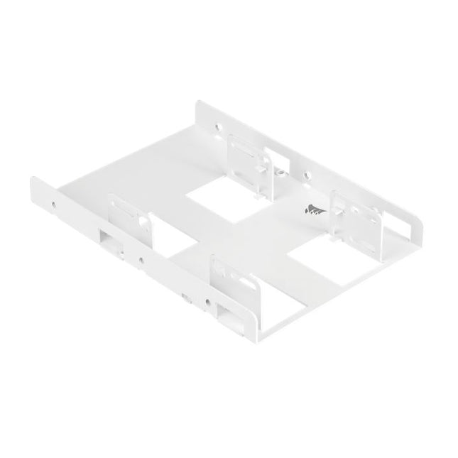 CORSAIR Dual Corsair 2.5\' to 3.5\' HDD SSD Mounting Bracket Adapter Rack Dock Tray Hard Drive Bay for Desktop Computer PC Case White