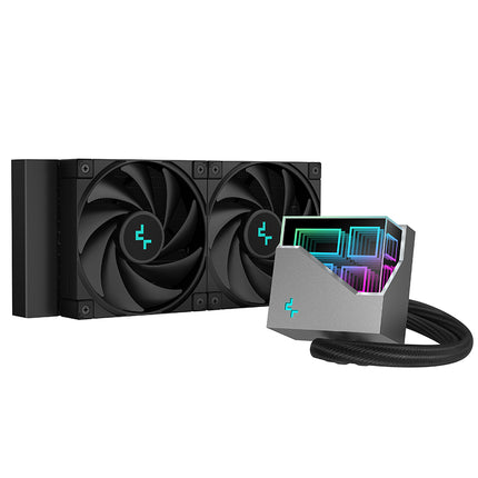 DEEPCOOL LT520 Premium Liquid CPU Cooler, 240mm Radiator, High-Performance FK120 FDB Fans, Multidimensional Infinity Mirror Block, 5V A-RGB Softwa