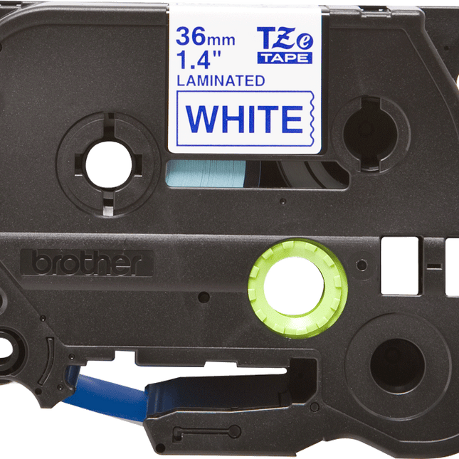 Genuine Brother TZe-263 Labelling Tape Cassette  Blue on White, 36mm wide, 8m long Compatible with a wide range of Brothers P-touch printers