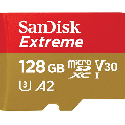 SANDISK 128GB Extreme microSD SDHC SQXAF V30 U3 C10 A1 UHS-1 160MB/s R 90MB/s W 4x6 SD Adaptor Android Smartphone Action Camera Drones