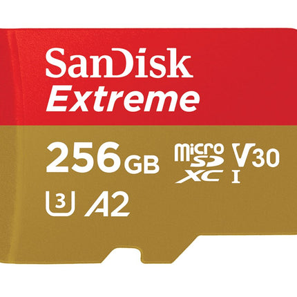 SANDISK 256GB Extreme microSD SDHC SQXAF V30 U3 C10 A1 UHS-1 160MB/s R 90MB/s W 4x6 SD Adaptor Android Smartphone Action Camera Drones