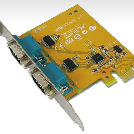 SUNIX PCIE 2 Port Serial Card Full Height Expansion RS-232 - It is compatible with PCI Express x1, x2, x4, x8 and x16 lane