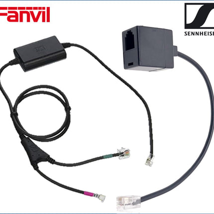 FANVIL / EPOS l Sennheiser Electronic Hook Switch (EHS) Adapter - Inc Fanvil T-03 RJ9 Connector Cable