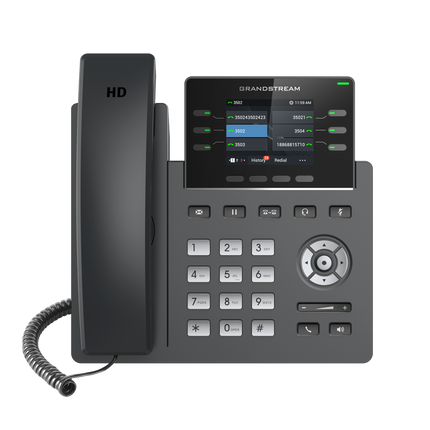 GRANDSTREAM GRP2613 6 Line IP Phone, 3 SIP Accounts, 320x240 Colour Screen, HD Audio, Powerable Via POE